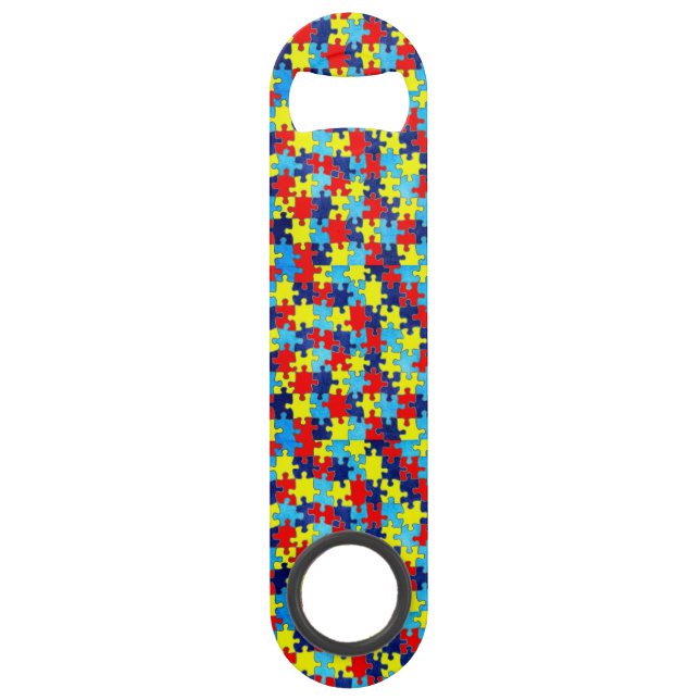 Autism Awareness-Puzzle by Shirley Taylor Speed Bottle Opener (Front)