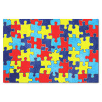 Autism Awareness-Puzzle by Shirley Taylor Tissue Paper