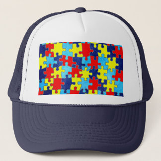 Autism Awareness-Puzzle by Shirley Taylor Trucker Hat