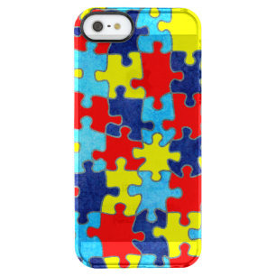 Autism Awareness-Puzzle by Shirley Taylor Clear iPhone SE/5/5s Case