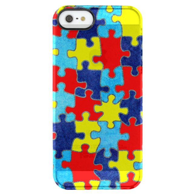 Autism Awareness-Puzzle by Shirley Taylor Uncommon iPhone Case (Back)