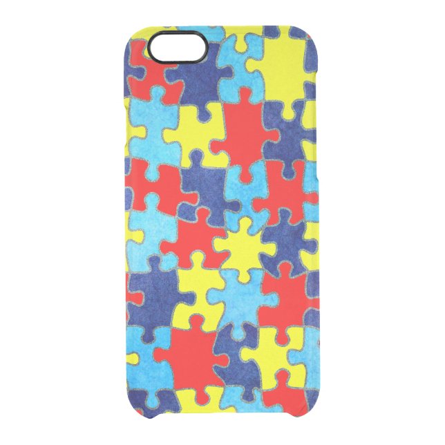 Autism Awareness-Puzzle by Shirley Taylor Uncommon iPhone Case (Back)