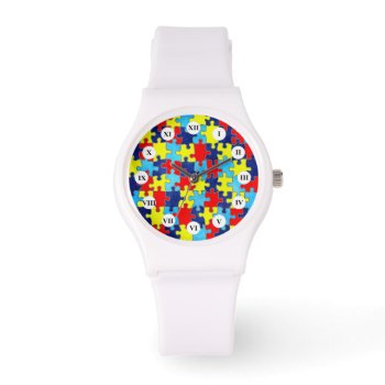 Autism Awareness-puzzle By Shirley Taylor Watch by ShirleyTaylor at Zazzle
