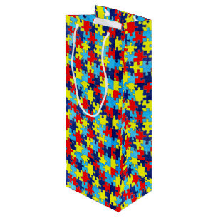 Autism Awareness-Puzzle by Shirley Taylor Wine Gift Bag