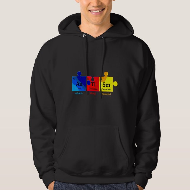 Autism Awareness Puzzle Chemical Element     Hoodie (Front)
