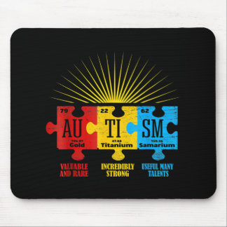 Autism Awareness Puzzle Chemical Element  Mouse Pad