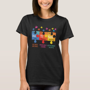 Autism Awareness Puzzle Chemical Elements T-Shirt