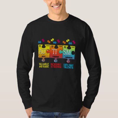 Autism Awareness Puzzle Chemical Elements T-Shirt