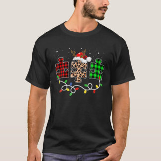 Autism Awareness Puzzle Christmas Autistic Xmas T-Shirt