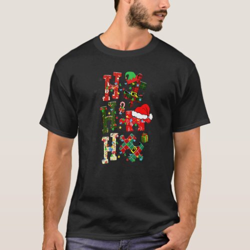 Autism Awareness Puzzle Christmas Hohoho Autistic  T_Shirt