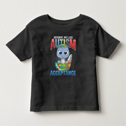 Autism Awareness Puzzle Cute Dino Autistic Kid Toddler T_shirt