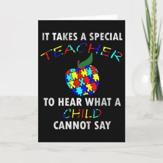 Autism Awareness Puzzle Design Support Special Ed  Card
