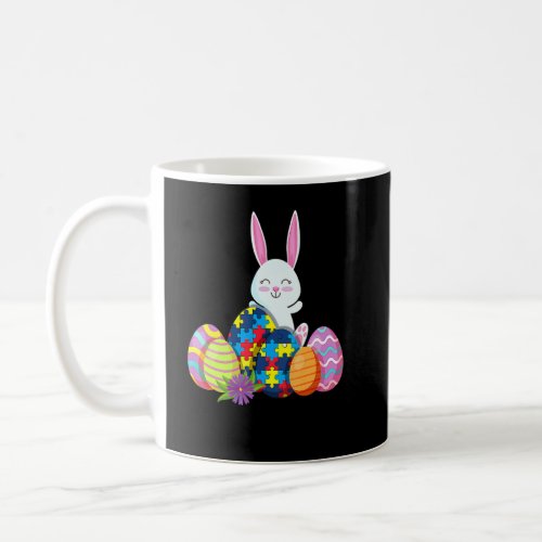 Autism Awareness Puzzle Easter Bunny Eggs  Coffee Mug