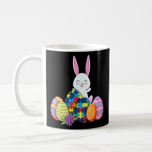 Autism Awareness Puzzle Easter Bunny Eggs  Coffee Mug