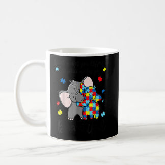 Autism Awareness Puzzle Elephant Mom Son Daughter  Coffee Mug