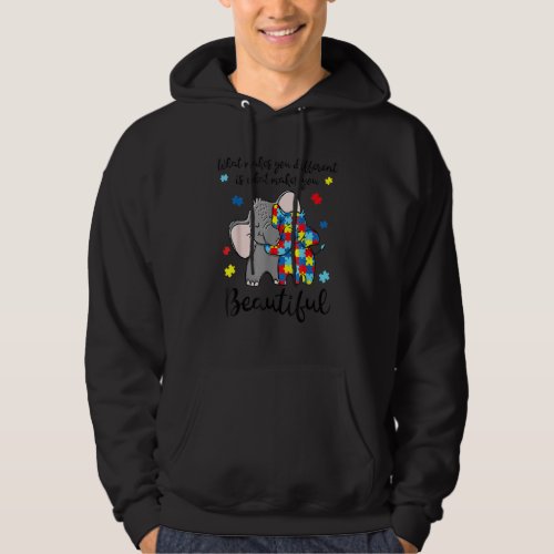 Autism Awareness Puzzle Elephant Mom Son Daughter  Hoodie