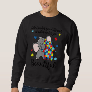 Autism Awareness Puzzle Elephant Mom Son Daughter  Sweatshirt