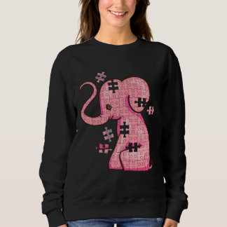 Autism Awareness Puzzle Elephant  Perfect Sweatshirt