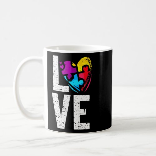 Autism Awareness Puzzle Hear Love Heart Autistic K Coffee Mug