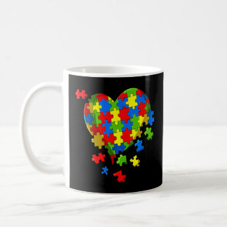 Autism Awareness Puzzle Heart Be Kind Accept Kids  Coffee Mug
