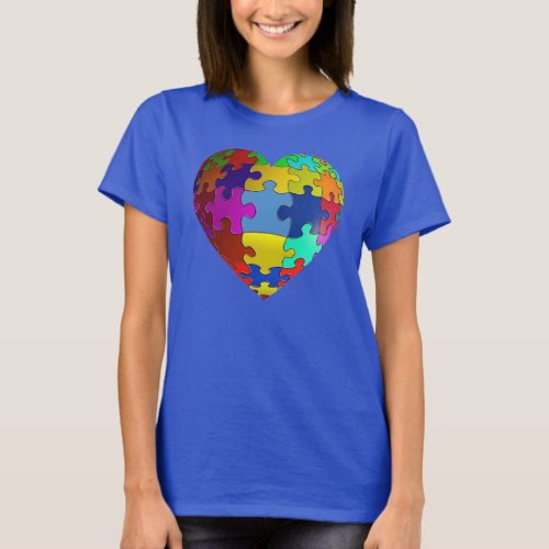 Autism Awareness Puzzle Heart T_shirt