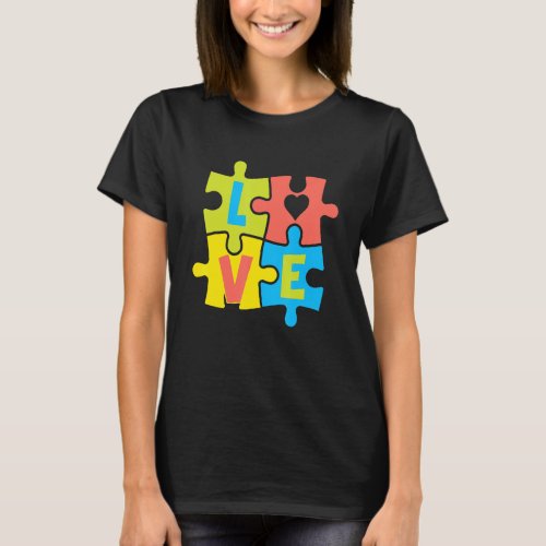 Autism Awareness Puzzle Love Heart Autistic 1 T_Shirt
