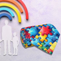 Autism Awareness Puzzle Neck Tie