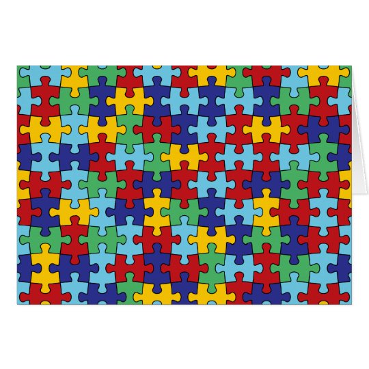 Autism Awareness Puzzle Pattern | Zazzle.com