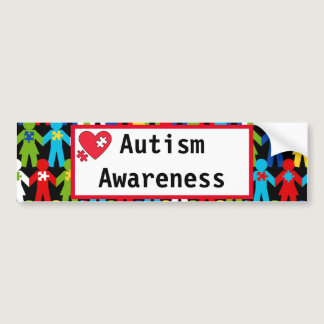 Autism Awareness Puzzle Piece Colorful Car Bumper Sticker