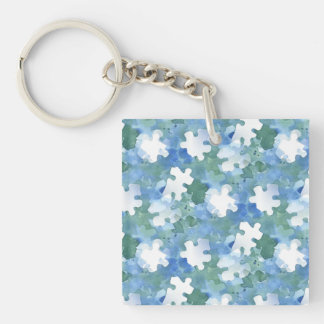 Autism Awareness Puzzle Piece  Keychain