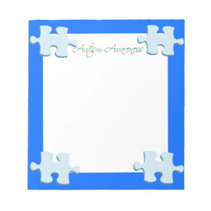 Autism Awareness Puzzle Piece Notepad