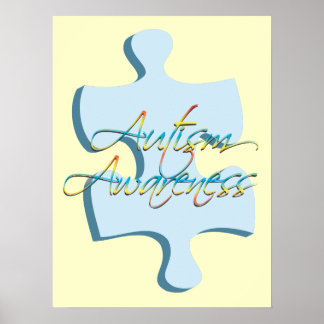 Autism Awareness Puzzle Piece Poster Art