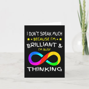 Autism Awareness Puzzle Piece Rainbow Infinity Aut Card