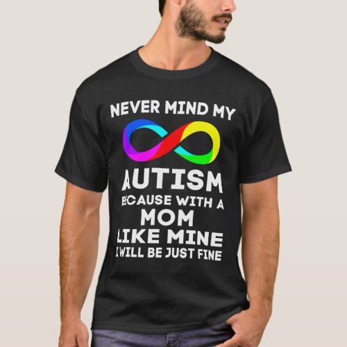 Autism Awareness Puzzle Piece Rainbow Infinity Sym T_Shirt