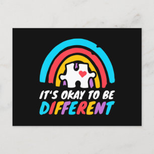 Autism Awareness Puzzle Piece Rainbow T-Shirt214 Postcard