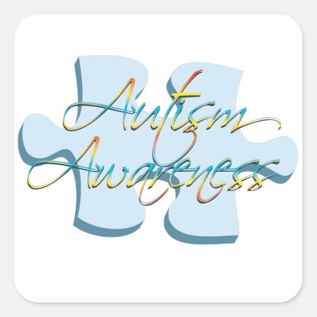 Autism Awareness Puzzle Piece Sticker (Front)