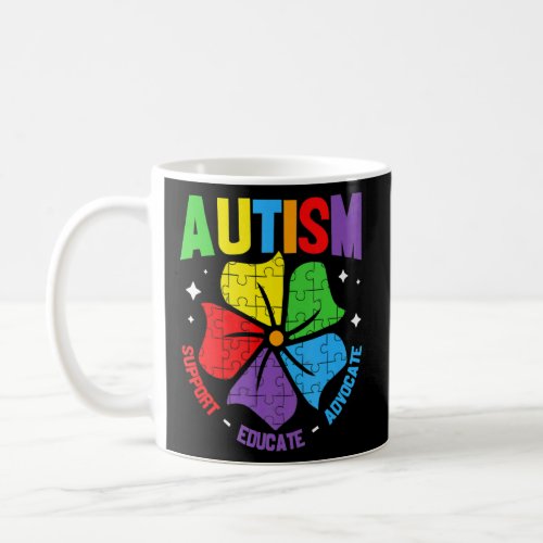 Autism Awareness Puzzle Piece Support Autism Mom D Coffee Mug