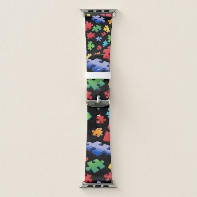 Autism Awareness Puzzle Pieces Apple Watch Band | Zazzle display picture 3