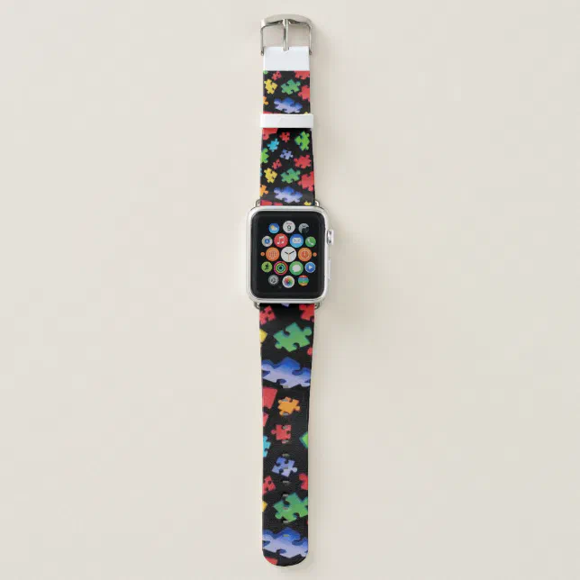 Autism Awareness Puzzle Pieces Apple Watch Band | Zazzle