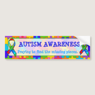 Autism Awareness Puzzle Pieces Bumper Sticker