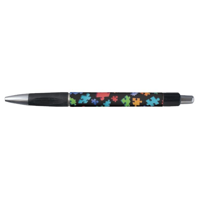 Autism Awareness Puzzle Pieces Pen (Front)