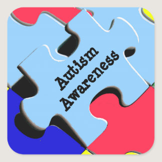 Autism Awareness  Puzzle Pieces Stickers