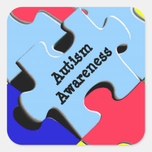 Autism Awareness Puzzle Pieces Stickers