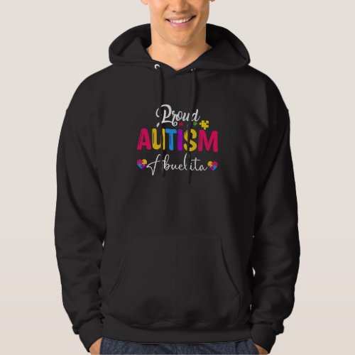 Autism Awareness Puzzle Ribbon  Proud Autism Abuel Hoodie