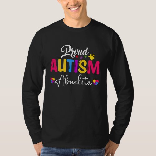 Autism Awareness Puzzle Ribbon  Proud Autism Abuel T_Shirt