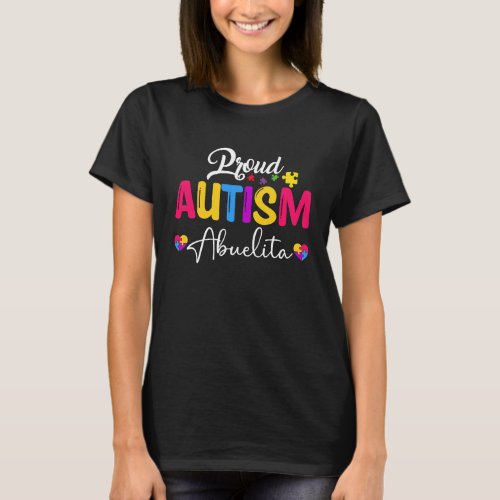 Autism Awareness Puzzle Ribbon  Proud Autism Abuel T_Shirt