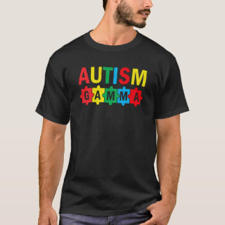 Autism Awareness Puzzle Ribbon Proud Autism Gamma T-Shirt
