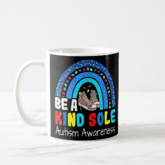 Autism Awareness Puzzle Shoes Be A Kind Sole Rainb Coffee Mug