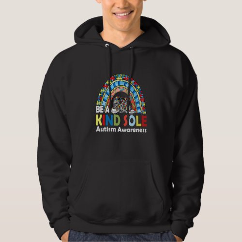 Autism Awareness Puzzle Shoes Be A Kind Sole Rainb Hoodie