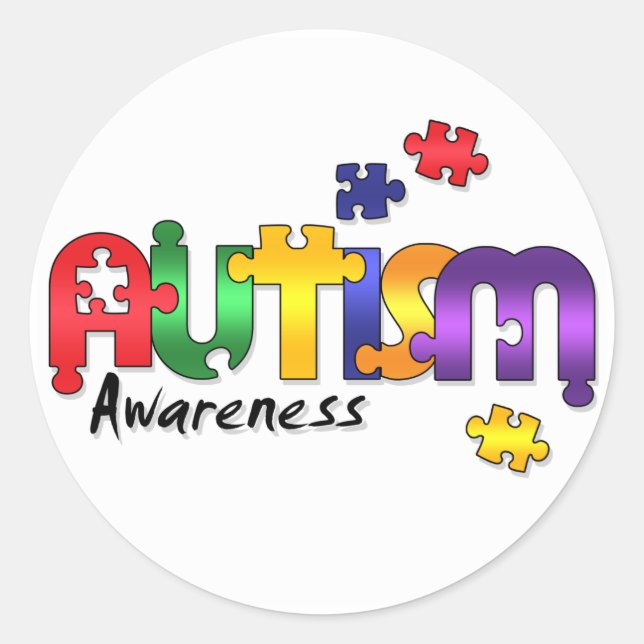 Autism Awareness Puzzle Stickers (Front)